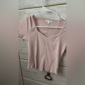 Pink Rose Women's Blush Short Sleeve Top
